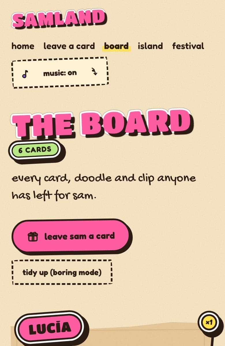 the board on a phone: cards stacked in one column